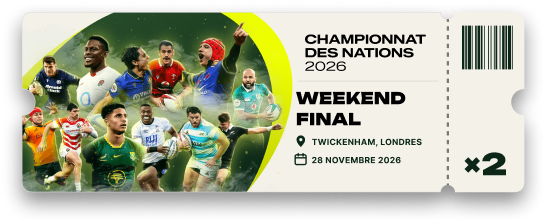 Billet Championnat des Nations 2026 — Finale à Twickenham, Londres, le 28 novembre 2026, pour 2 personnes