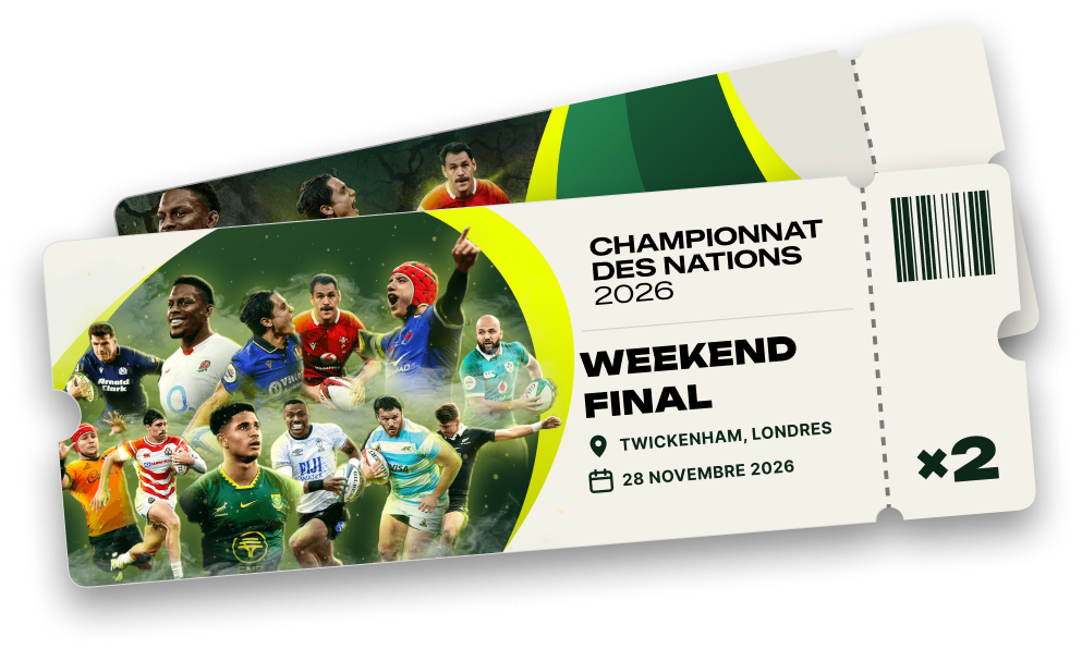 Billet Championnat des Nations 2026 — Finale à Twickenham, Londres, le 28 novembre 2026, pour 2 personnes